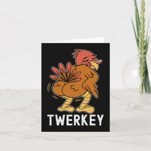Carte Twerkey Dinde de danse amusante de Thanksgiving