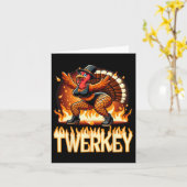 Carte Twerkey Squad Twerner Danser Danseuse Drôle Turqui (Fleur jaune)