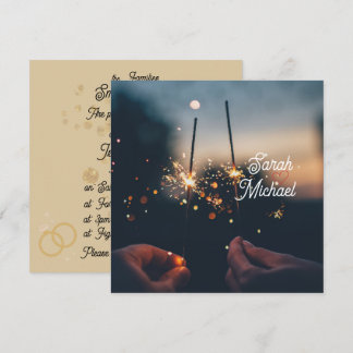 Carte Twilight Spark Romance – Elegant Wedding Sparkler 