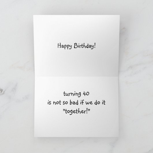 CARTE TWIN-*40* N'EST PAS SI MAUVAIS SI ON LE FAIT "ENSE (Intérieur)