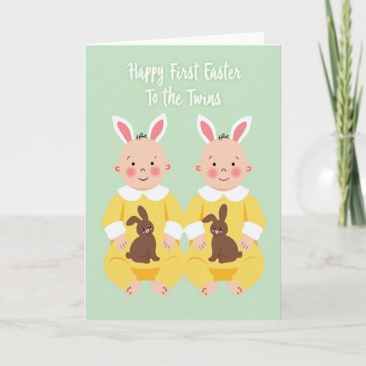 Carte Twin Babies Celebration Card (Devant)