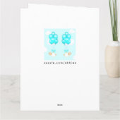 Carte Twin Baby Boys Félicitations (Dos)