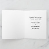 Carte Twin Baby Girls Félicats (Intérieur)