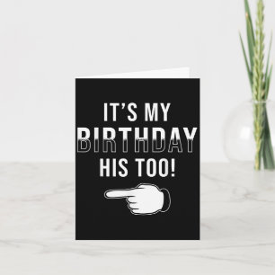 Carte Twin Birthday Design C'est mon anniversaire Son To