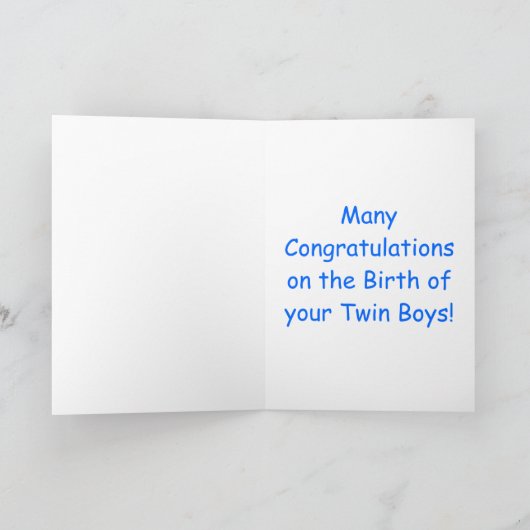 Carte Twin Boys (Intérieur)