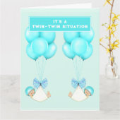 Carte Twin Boys Félicats (Fleur jaune)