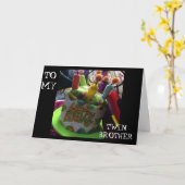 CARTE TWIN BROTHER-HERE'S A BIRTHDAY HAT/WISH (Fleur jaune)