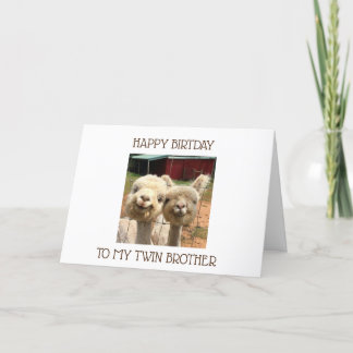 CARTE **TWIN BROTHER** PARTAGER LES ANNIVERSEMENTS EST G