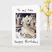 CARTE **TWIN** ÊTES-VOUS PRÊT À CÉLÉBRER "NOUS" (Fleur jaune)