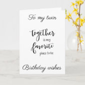 CARTE **TWIN** ÊTES-VOUS PRÊT À CÉLÉBRER "NOUS" (Fleur jaune)