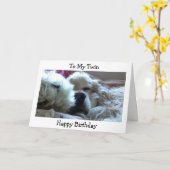 CARTE "TWIN" HEUREUX ANNIVERSAIRE-PRENEZ PAN/FAITES CE Q (Fleur jaune)