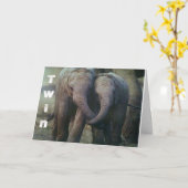 CARTE **TWIN** HUMOUR JUSTE POUR VOUS PAR LES ÉLÉPHANTS  (Fleur jaune)