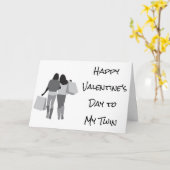 Carte TWIN-Let'S GO **SHOPPING** LE JOUR DE LA VALENTINE (Fleur jaune)