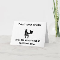 ***TWIN**-NOT sur FACEBOOK SO A CARD FOR "YOU"