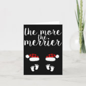 Carte Twin Pregnancy Christmas Pregnant Women The More T (Devant)