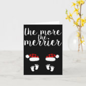 Carte Twin Pregnancy Christmas Pregnant Women The More T (Fleur jaune)