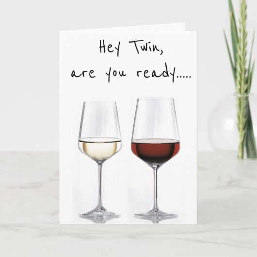 CARTE **TWIN** PRÊT À CÉLÉBRER **NOTRE ANNIVERSAIRE** (Devant)