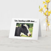 CARTE **TWIN** "QUELQUE CHOSE À MOO SUR" VOTRE ANNIVERSA (Fleur jaune)