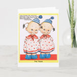 Carte Twin sisters Happy birthday greeting<br><div class="desc">Twin sisters Happy birthday greeting</div>