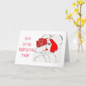 CARTE ***TWIN*** VOUS AVEZ L'AIR FABULE À "TOUT ÂGE" ANN (Fleur jaune)