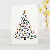 Carte Twinkle Lights Christmas Tree Card (Fleur jaune)