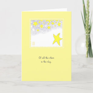 Carte Twinkle Stars Salutation romantique