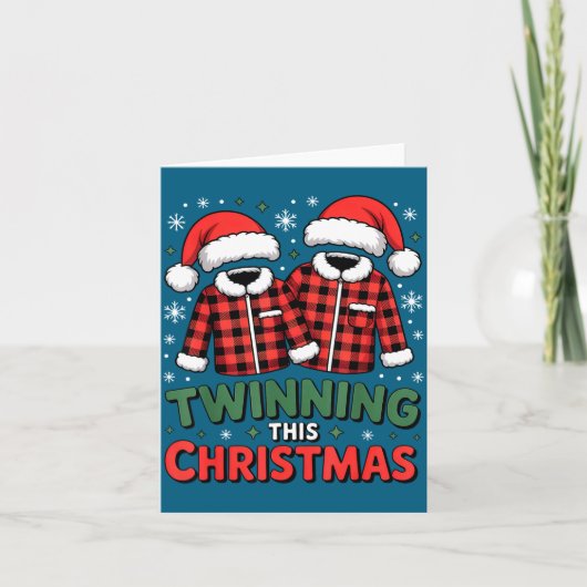 Carte Twinning This Christmas Matching Family Holiday  (Devant)
