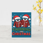 Carte Twinning This Christmas Matching Family Holiday  (Fleur jaune)