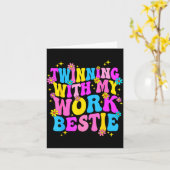 Carte Twinning With My Work Ie Srit Week Friend Twin  (Fleur jaune)