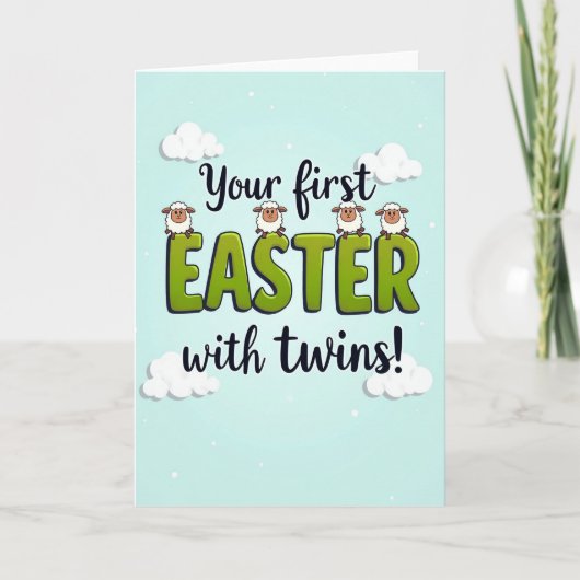 Carte Twins First Easter Celebration Card (Devant)