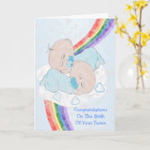 Carte Twins New Born (Fleur jaune)