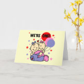 Carte Twins We're One Birthday Tshirts and Gifts (Fleur jaune)
