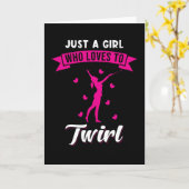 Carte Twirl Baton Twirling Spruch Sport (Fleur jaune)