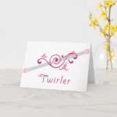 Carte Twirler Baton (Fleur jaune)