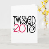 Carte Twisted at 20ty Card (Fleur jaune)