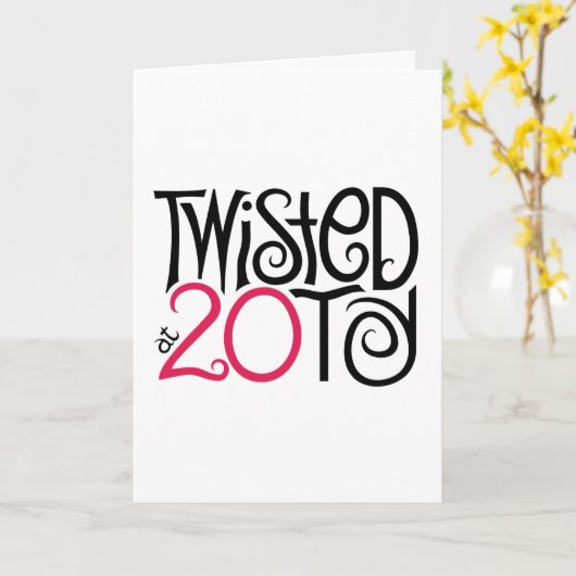 Carte Twisted at 20ty Card (Fleur jaune)