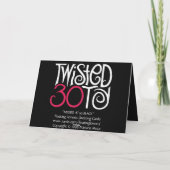Carte Twisted at 30 Black Card (Dos)
