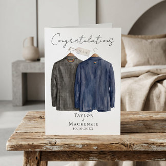 Carte Two Grooms Congratulations on Your Wedding Day