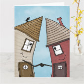 Carte Two Houses Shake Hands Realty (Fleur jaune)