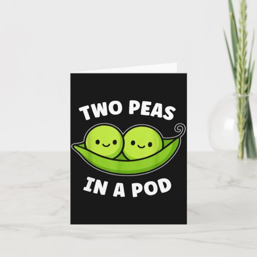 Carte Two Peas In A D Cute Kawaii Funny (Devant)