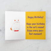 Carte Two Purple and Yellow Cats (Intérieur)