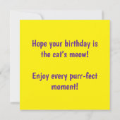 Carte Two Purple and Yellow Cats (Dos)