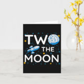Carte Two The Moon 2nd Planets Lover Birthday Space Rock (Fleur jaune)