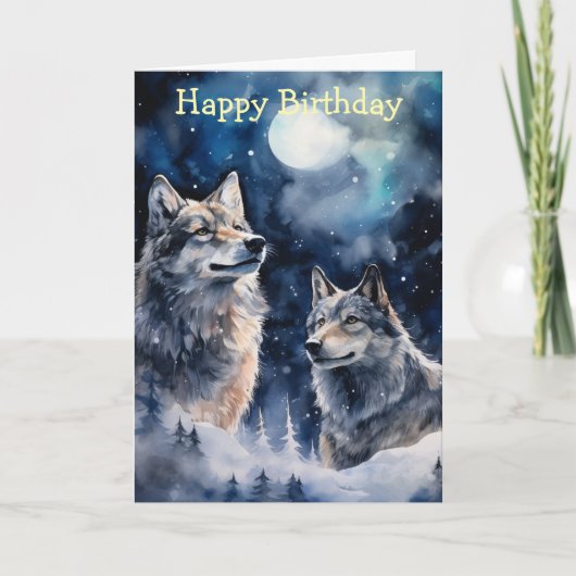 Carte Two Wolves in Winter (Devant)