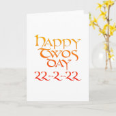 Carte Twosday 22-2-22 (Fleur jaune)