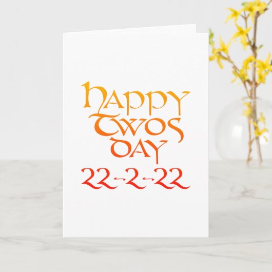 Carte Twosday 22-2-22 (Fleur jaune)