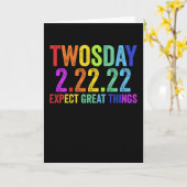 Carte Twosday Tuesday February 22 2022 2-22-22 (Fleur jaune)