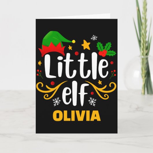 Carte Tygraphy Little Elf Fun Family Matching  (Devant)