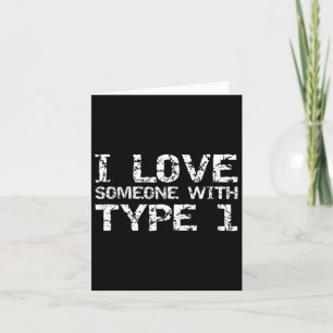 Carte Type 1 Diabète Cadeaux familiaux J'aime Quelqu'un
