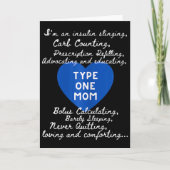 Carte Type One Mom Awareness (Devant)